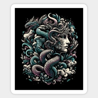 Mystical Serpent Spirit – Fantasy Ethereal Artwork Graphic Magnet